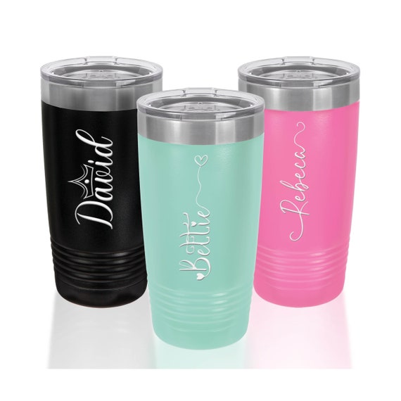 Grandma Custom Engraved Tumbler with straw & lid- 20oz Stainless Steel  Travel Mug, Hot/Cold Drinks - Personalized Gift