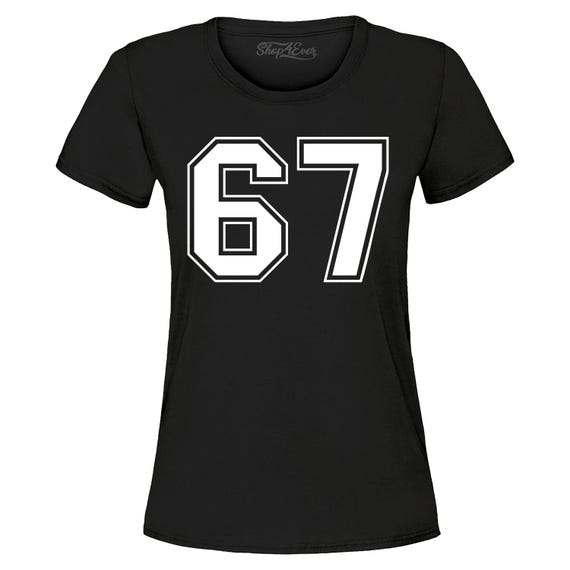 67 Varsity Number Sixtyseven Women's T-shirt. 67 Meme Women's T