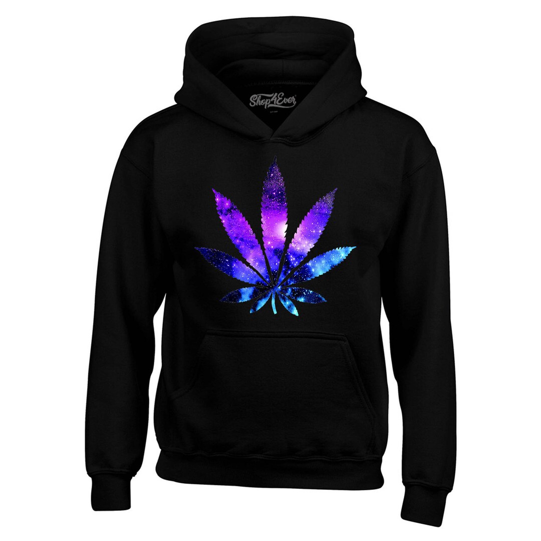 Galaxy weed hoodie Clearance