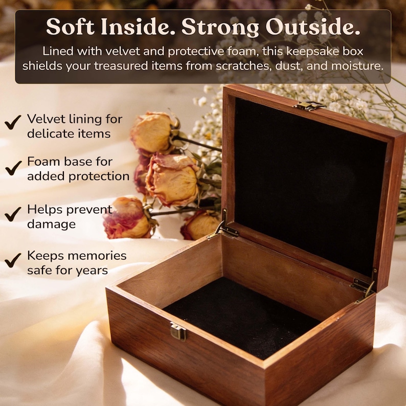 Keepsake Box, Personalized Wooden Box, Custom Engraved Text or Logo ...