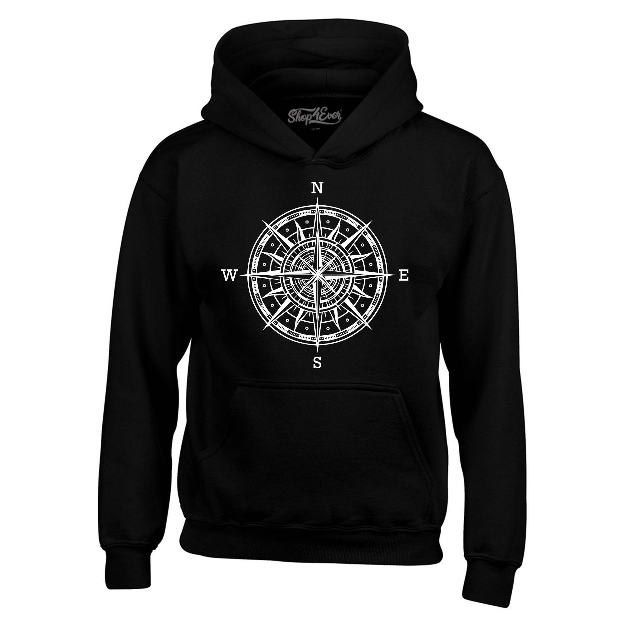 Compass Traveling North South East West Hoodie Sweatshirts
