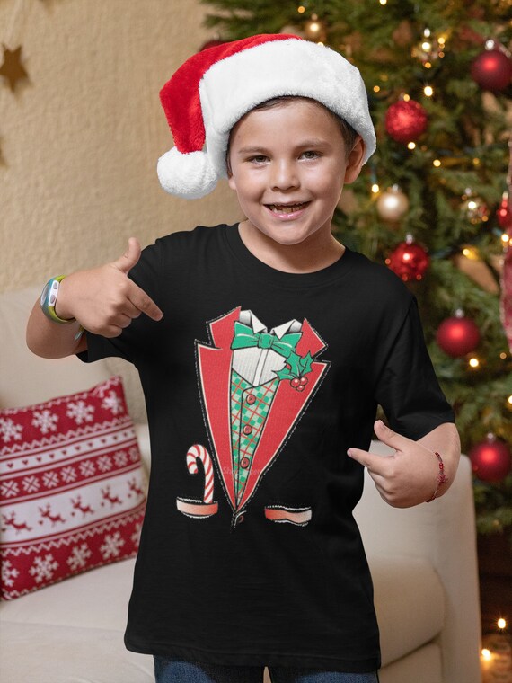 Christmas store tuxedo shirt