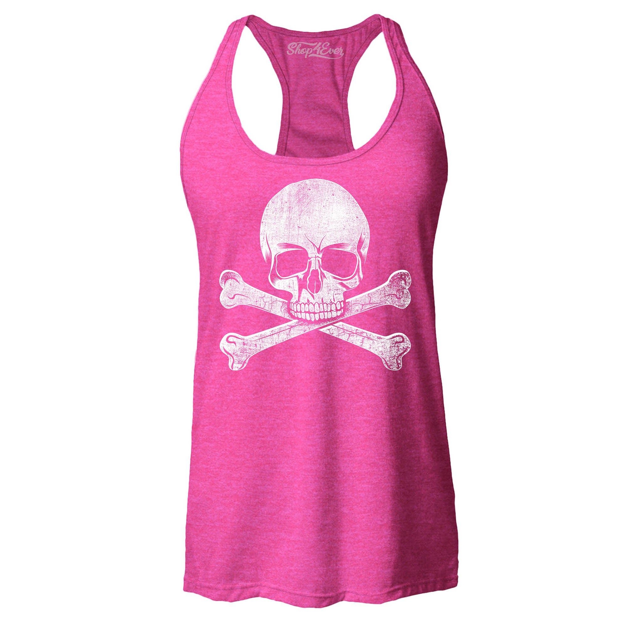 トップス L.B.G. pink skull tank top Pink Skull & Crossbones Tank Top, Women's Clothing