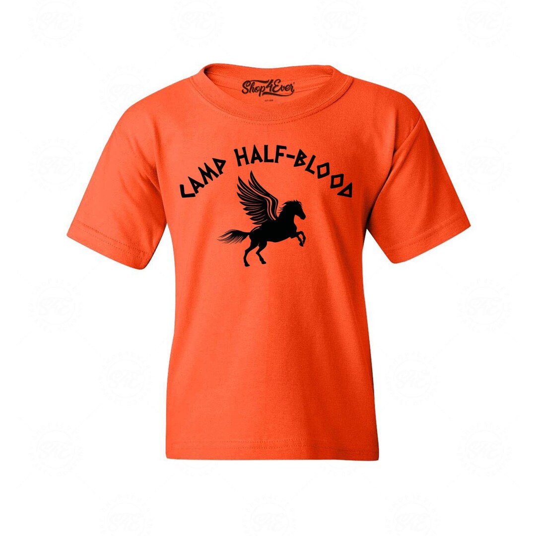 Shop4ever Camp Half Blood Orange Youth's T-Shirt Cool Demigods Shirts