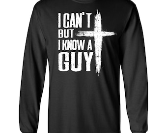 No puedo, pero conozco a un chico, Jesús, camiseta cristiana de manga larga, camiseta cristiana, regalo cristiano, regalo de Jesús, día de Pascua, camiseta de Jesús.