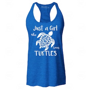 Just A Girl Who Loves Turtles Women&#39;s Racerback Tank Top Slim Fit