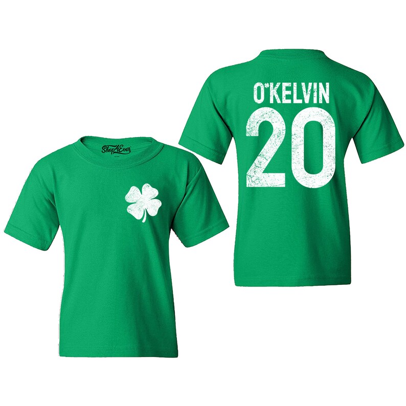 Make St. Patrick’s Day extra special with this Custom Irish Shamrock Kids’ T-Shirt! Personalize it with your child's name and jersey number for a unique and festive look. Perfect for parades, school events, and family celebrations, this customizable Irish Day shirt is a great gift for kids who love to show their Irish pride!