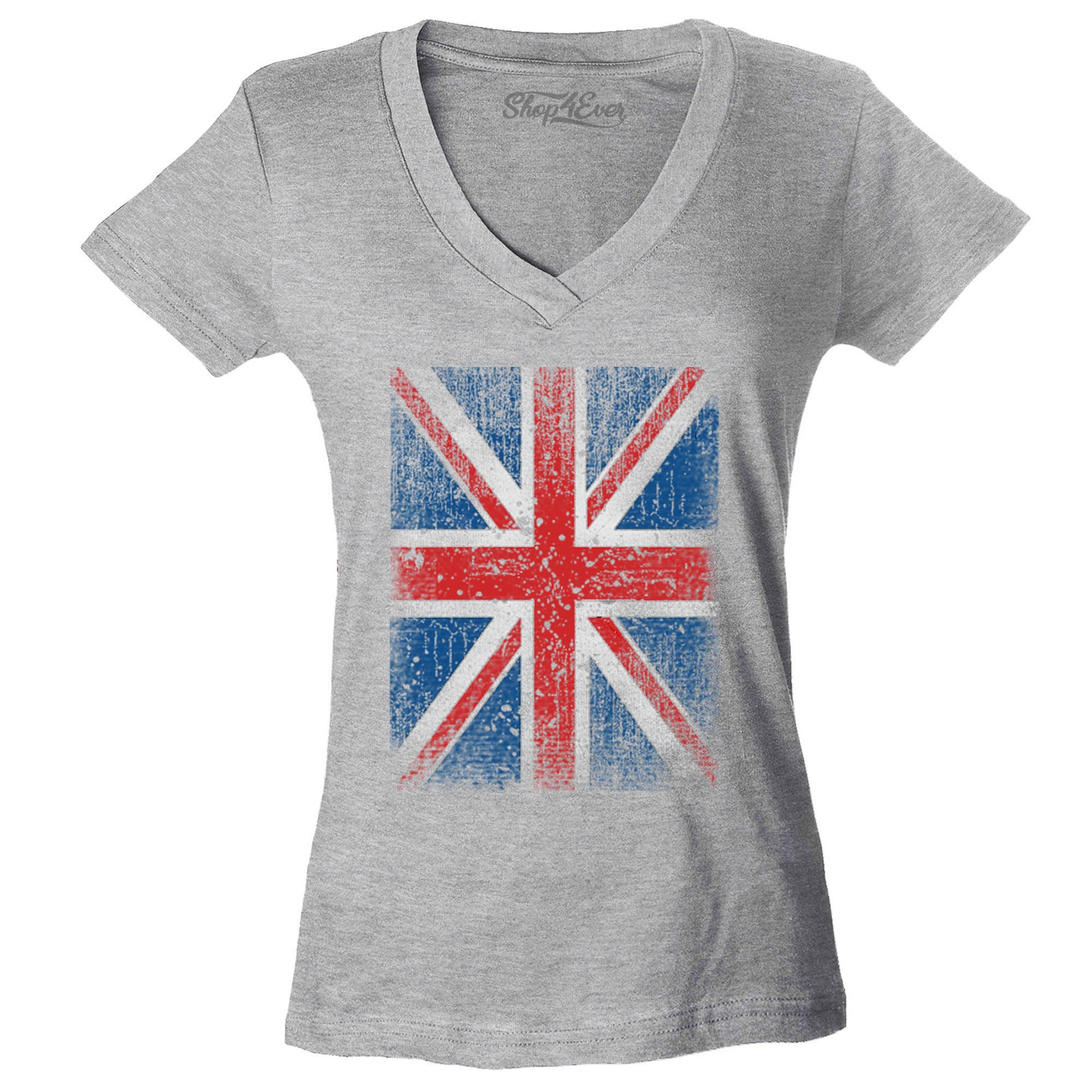 Urban Backwoods T-Shirt Donna Vintage Union Jack Flag – Cotone Pesante 190 G/m² – Taglie XS-XXL