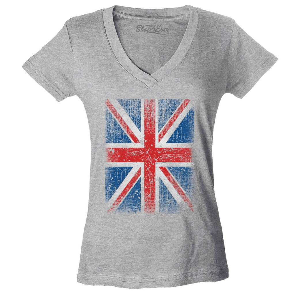 Urban Backwoods T-Shirt Donna Vintage Union Jack Flag – Cotone Pesante 190 G/m² – Taglie XS-XXL