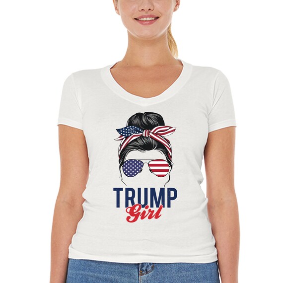 I'm A Trump Girl Get Over It Women's T-Shirt – Re-Elect 2024, Short Sleeve Graphic Tee, S-3XL