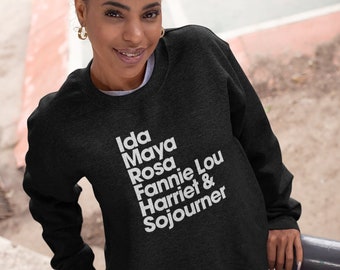 Inspirational Black Female Leaders Crewneck Sweatshirts