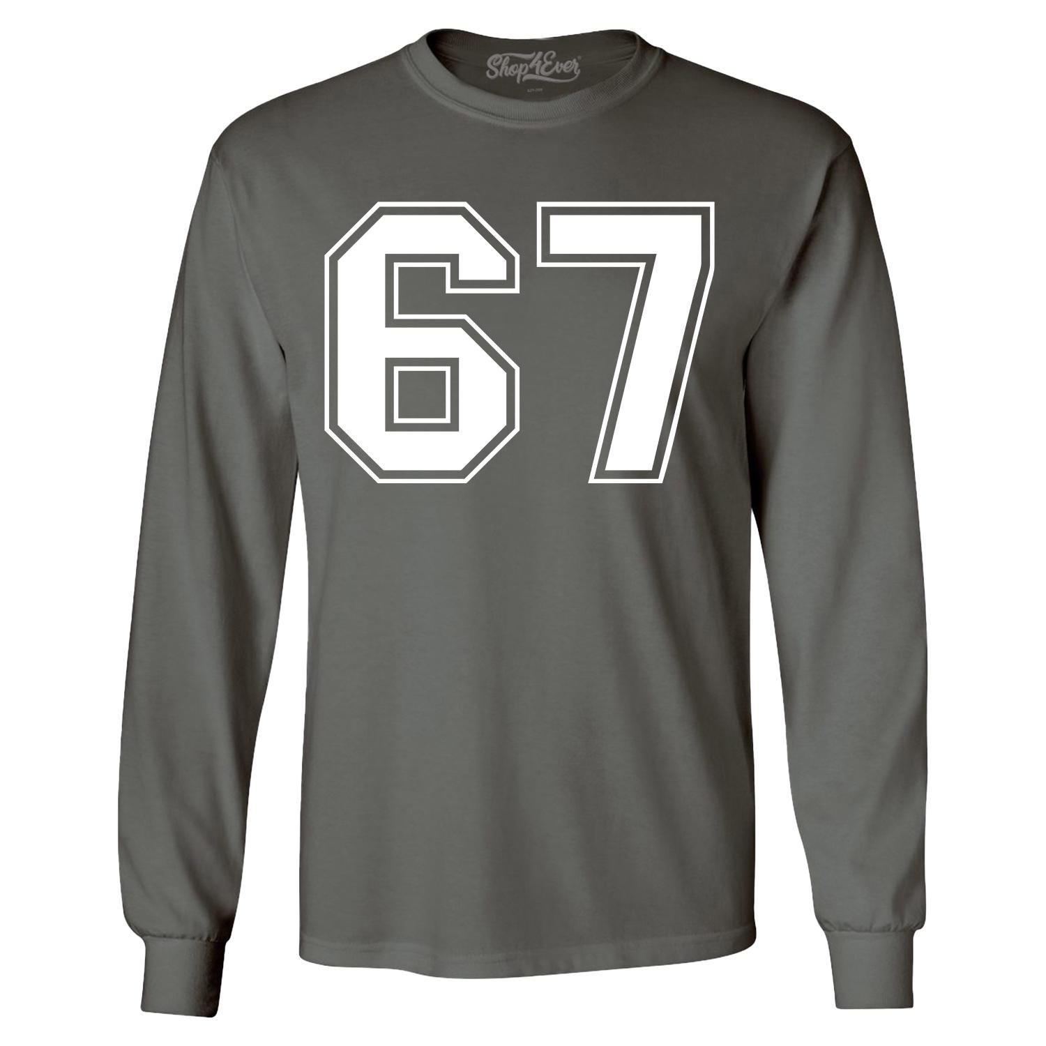 ロングスリーブTシャツ SEVENTEEN シャツ 67 シックスセブン バーシティナンバー シックスティセブン ロング