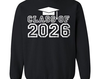 Class of 2026 Graduation-sweaters met ronde hals, senioren 2026. Class of 2026. Graduation-sweaters. Afstudeercadeau. Afstuderen 2026.