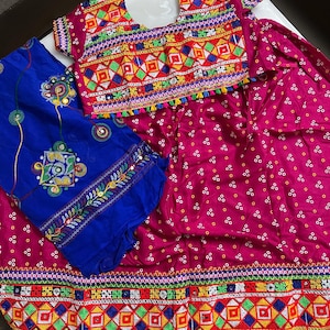 Elegante Gujarati-jurk voor kinderen | Navratri-jurk voor kinderen | Garba-kostuum voor kinderen | Kinderkleding