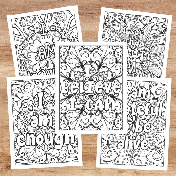 Vibrant Vibes Coloring Books for Teens: 50 Fun Coloring Pages for Teenagers with Positive Quotes to Build Resilience and Confidence