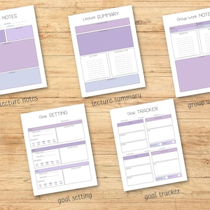Printable Student Academic Planner Grade Tracker Assignment Exam Prep ...