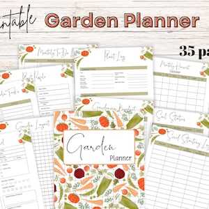 Druckbarer Gartenplaner - Gehöft Gartenjournal Pflanzenbuch mit Ausgaben, Erntekalender, Fruchtfolge, Inventar, Layout & Checkliste