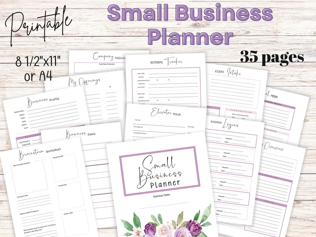 Small Business Planner - Printable Side Hustle Organizer for Etsy Shop ...