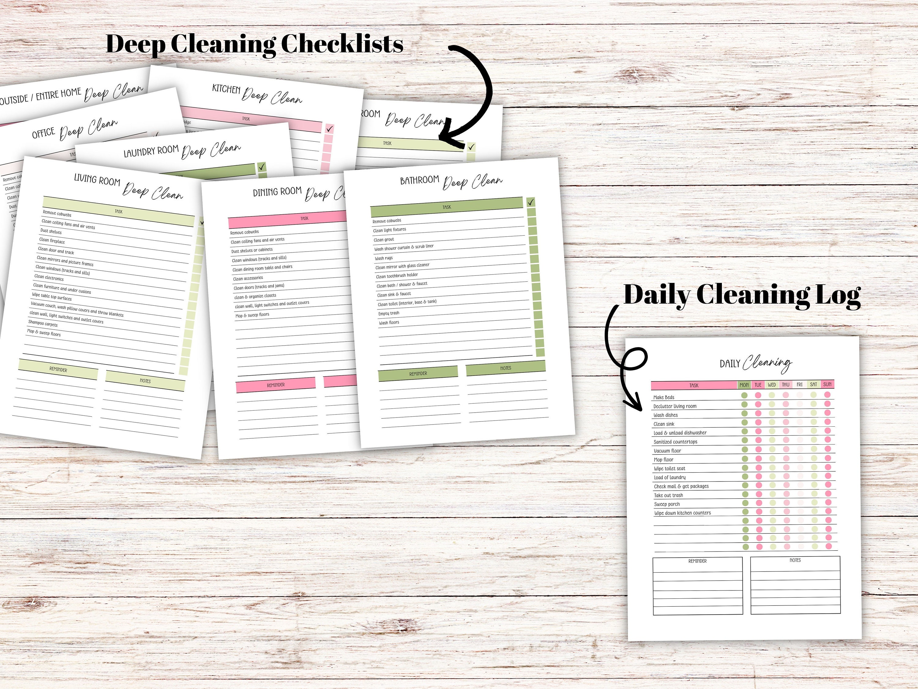 Printable ADHD Cleaning & Declutter Planner With Schedule and ...