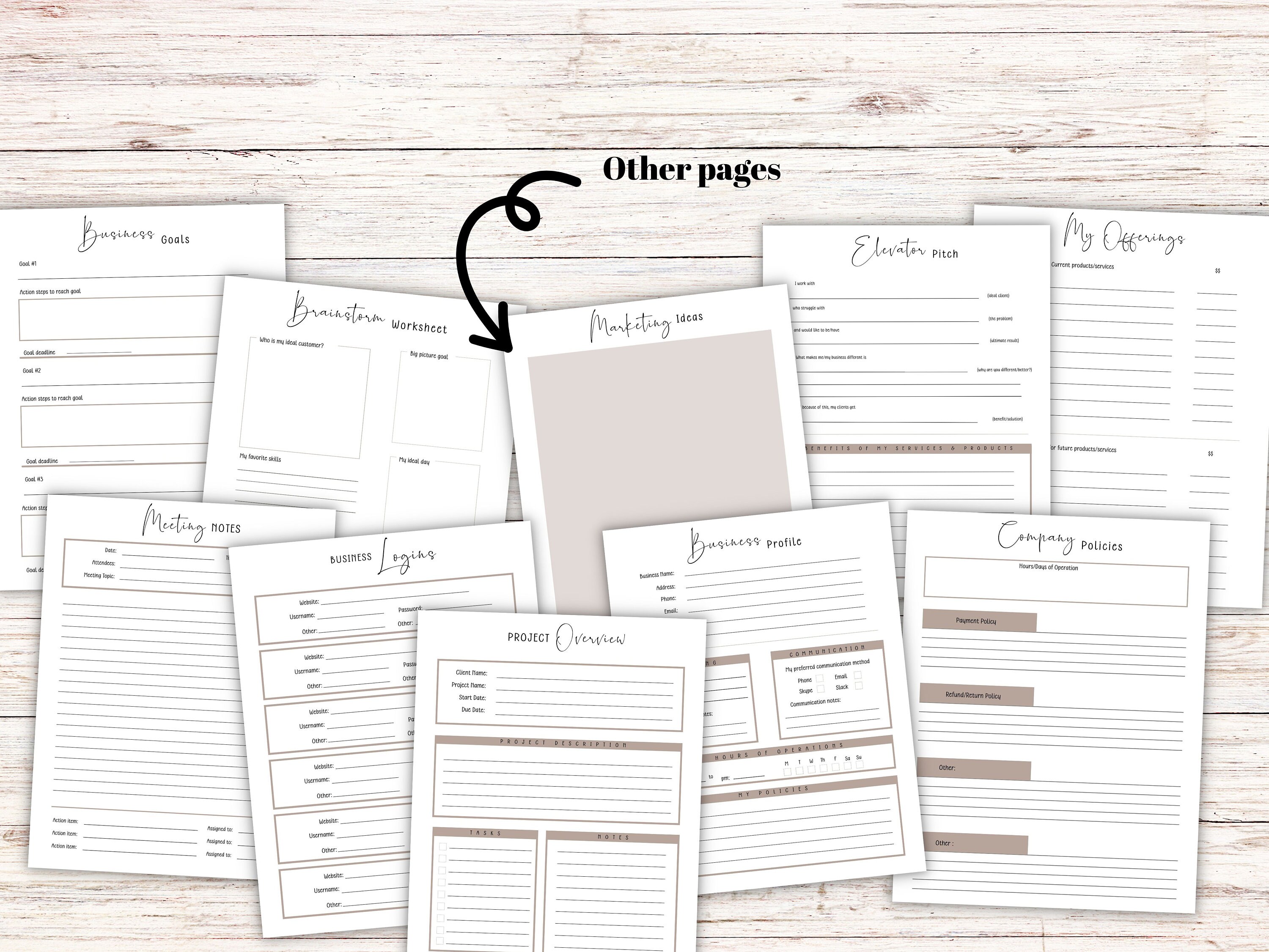 Small Business Planner Printable Side Hustle Organizer for Etsy Shop ...