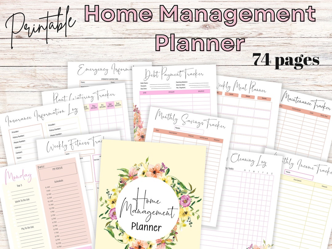 ADHD Home Management Binder for Household Organization - Printable Busy ...