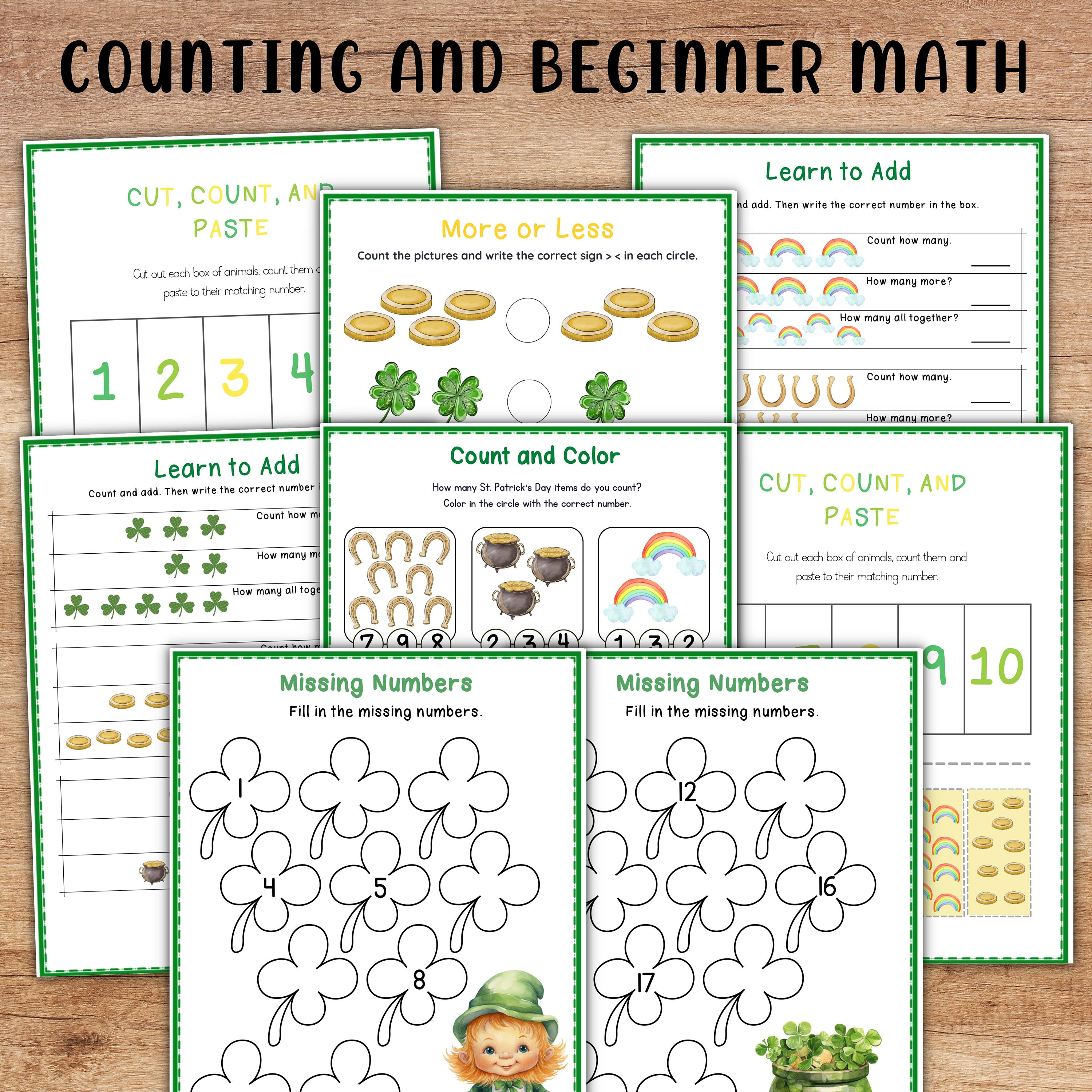 St. Patrick's Day Preschool Worksheet and Activity Bundle Pre-k ...
