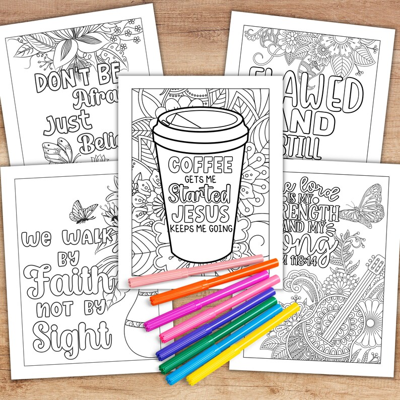 25 Christian Bible Coloring Pages for Adults and Teens - Etsy
