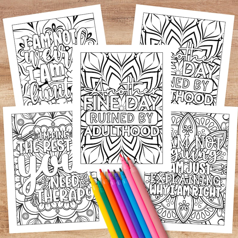75 Funny Coloring Pages for Adults - Il 794xN.4133358274 Ctbs 