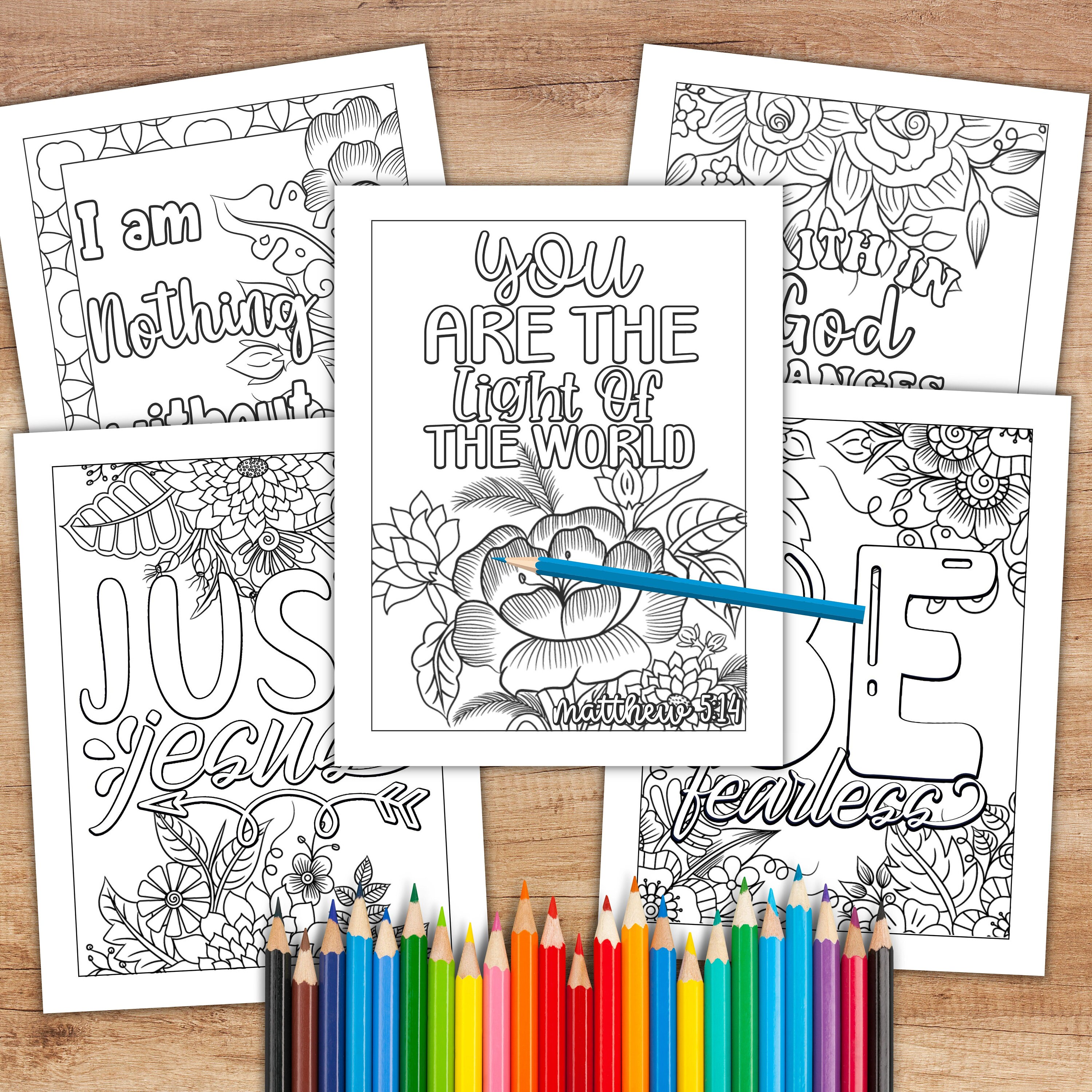 25 Christian Bible Verse Coloring Pages for Adults and Teens ...