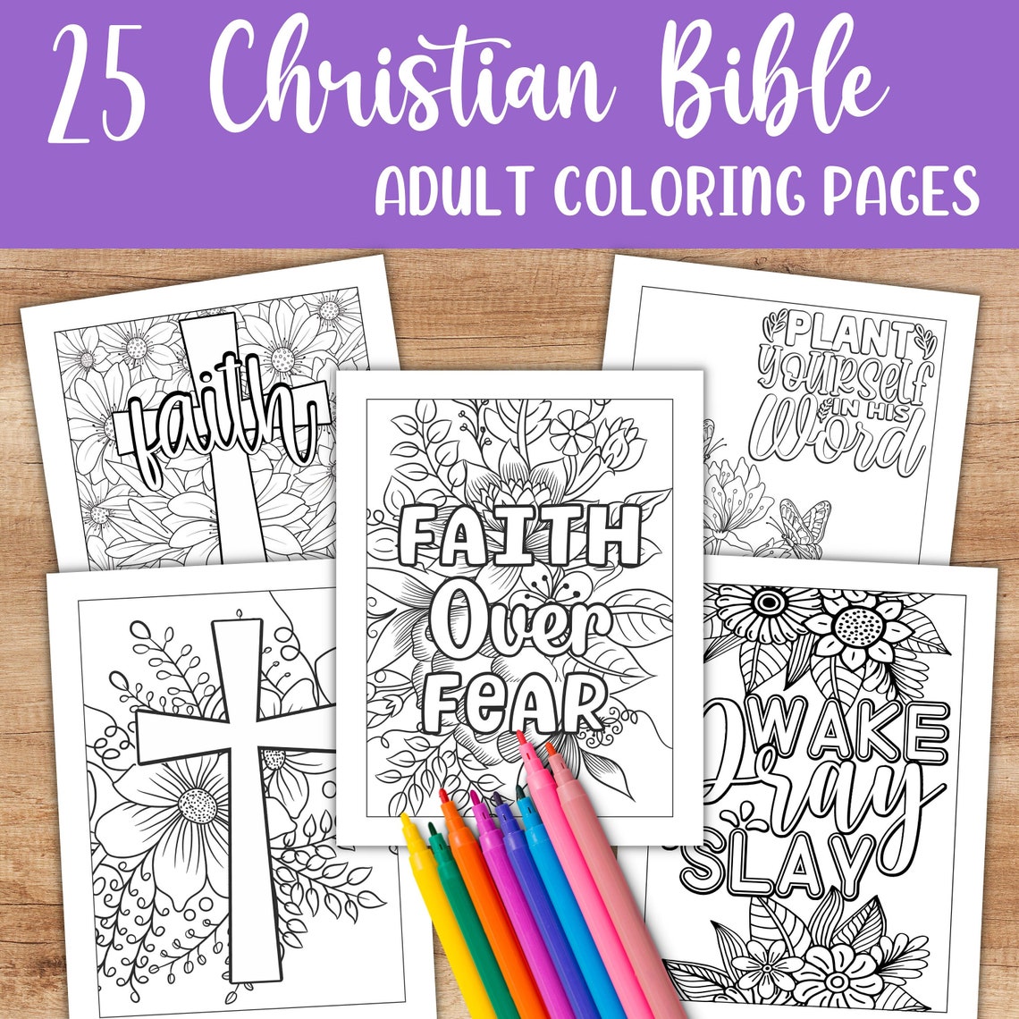 25 Christian Bible Coloring Pages for Adults and Teens - Etsy