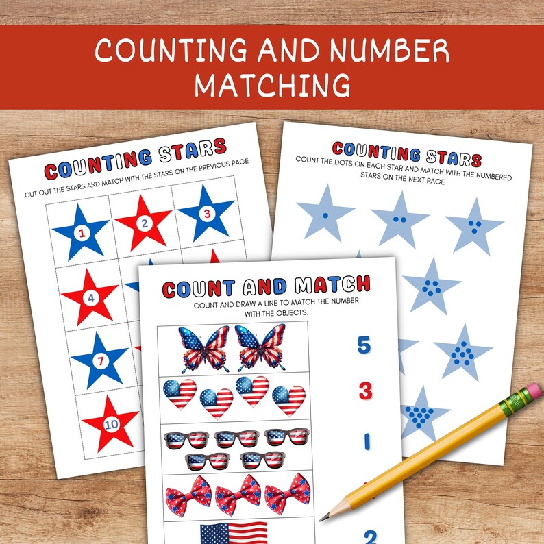 4th of july preschool worksheet