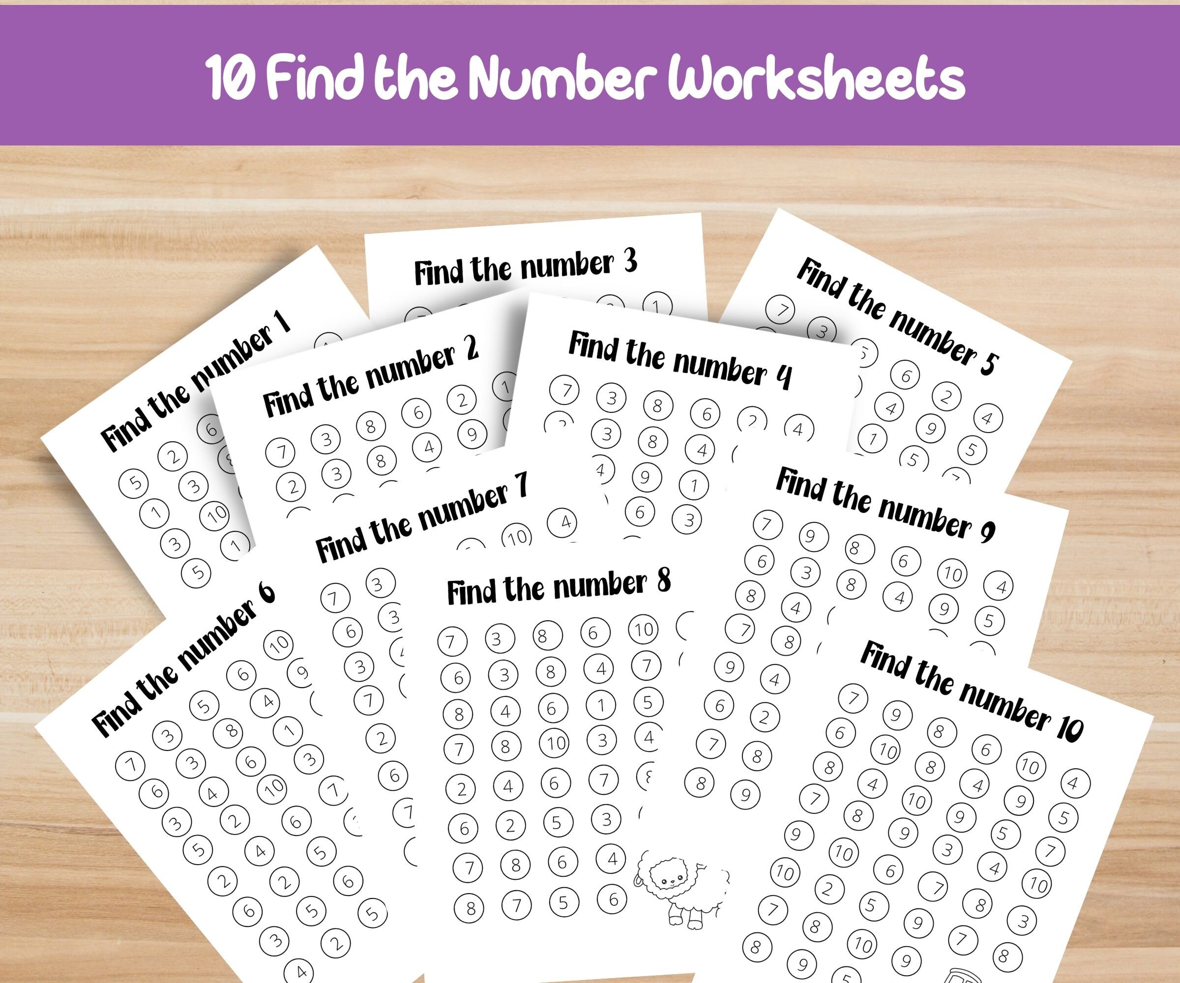 Dot Marker Printable - Number Recognition Math Worksheets Coloring ...