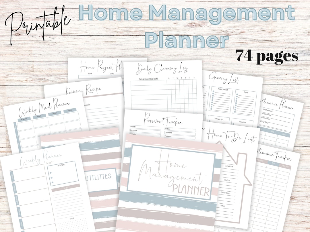 ADHD Home Management Binder for Household Organization - Printable Busy ...