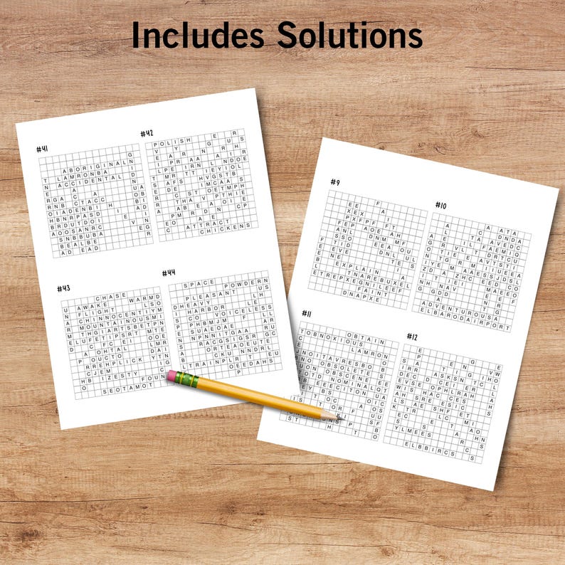 Word Search Puzzle - 50 Printable Large Print Puzzles for Adults, Teens ...