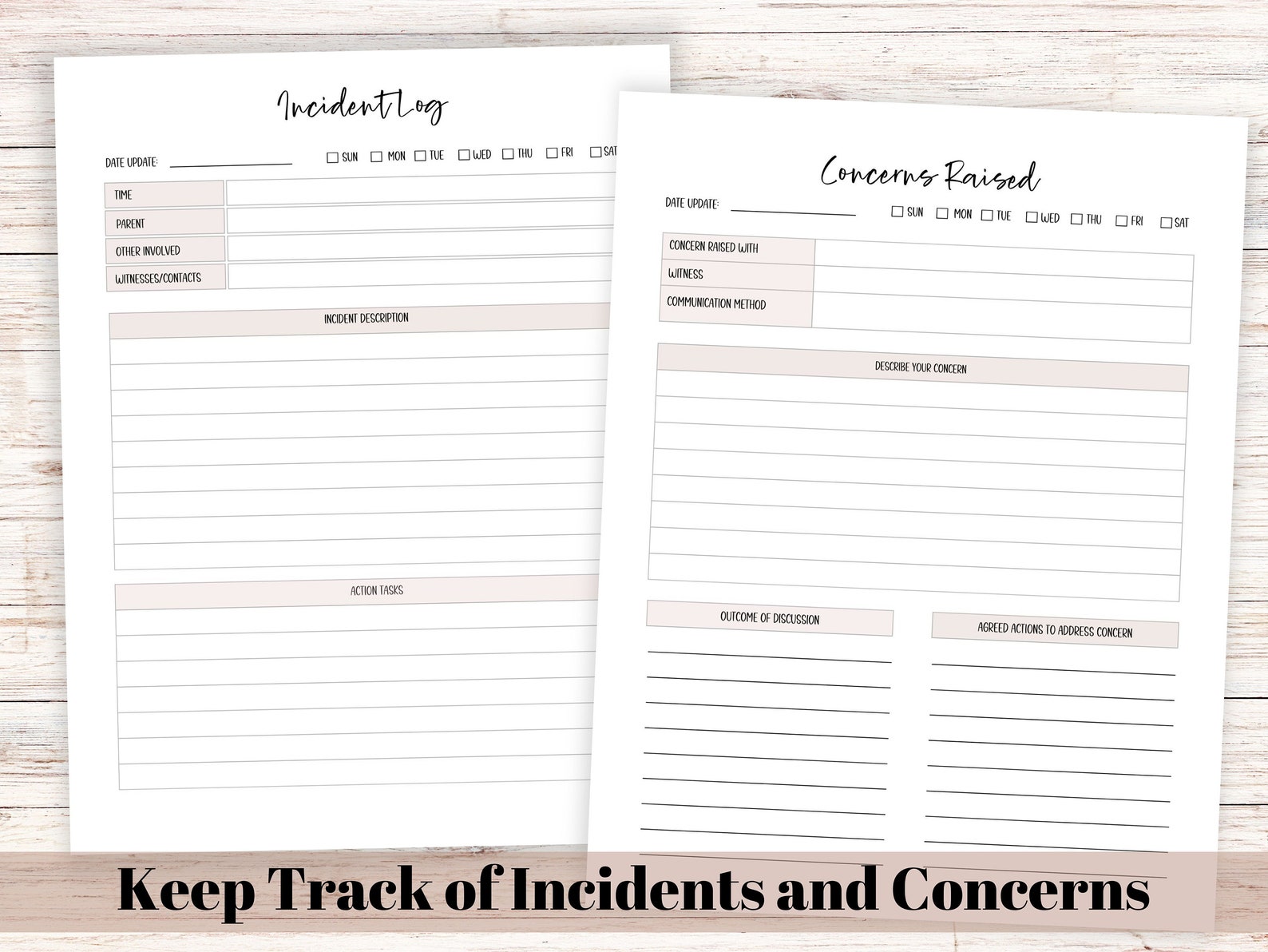 Custody Binder Printable Planner &amp; Organizer for Child Custody Log for ...