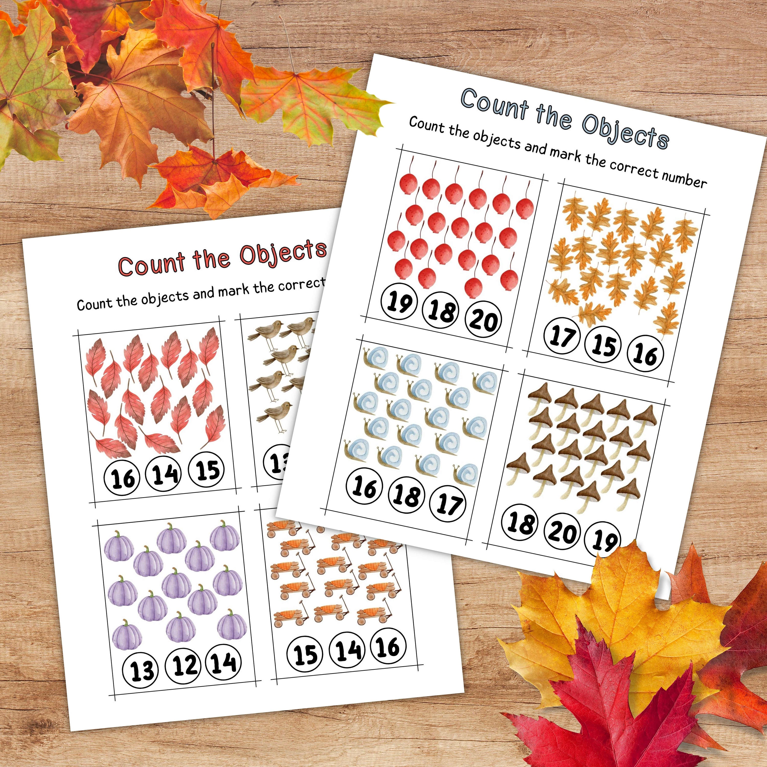 Number Worksheets for Preschool Pre-k Math - Counting & Recognition ...