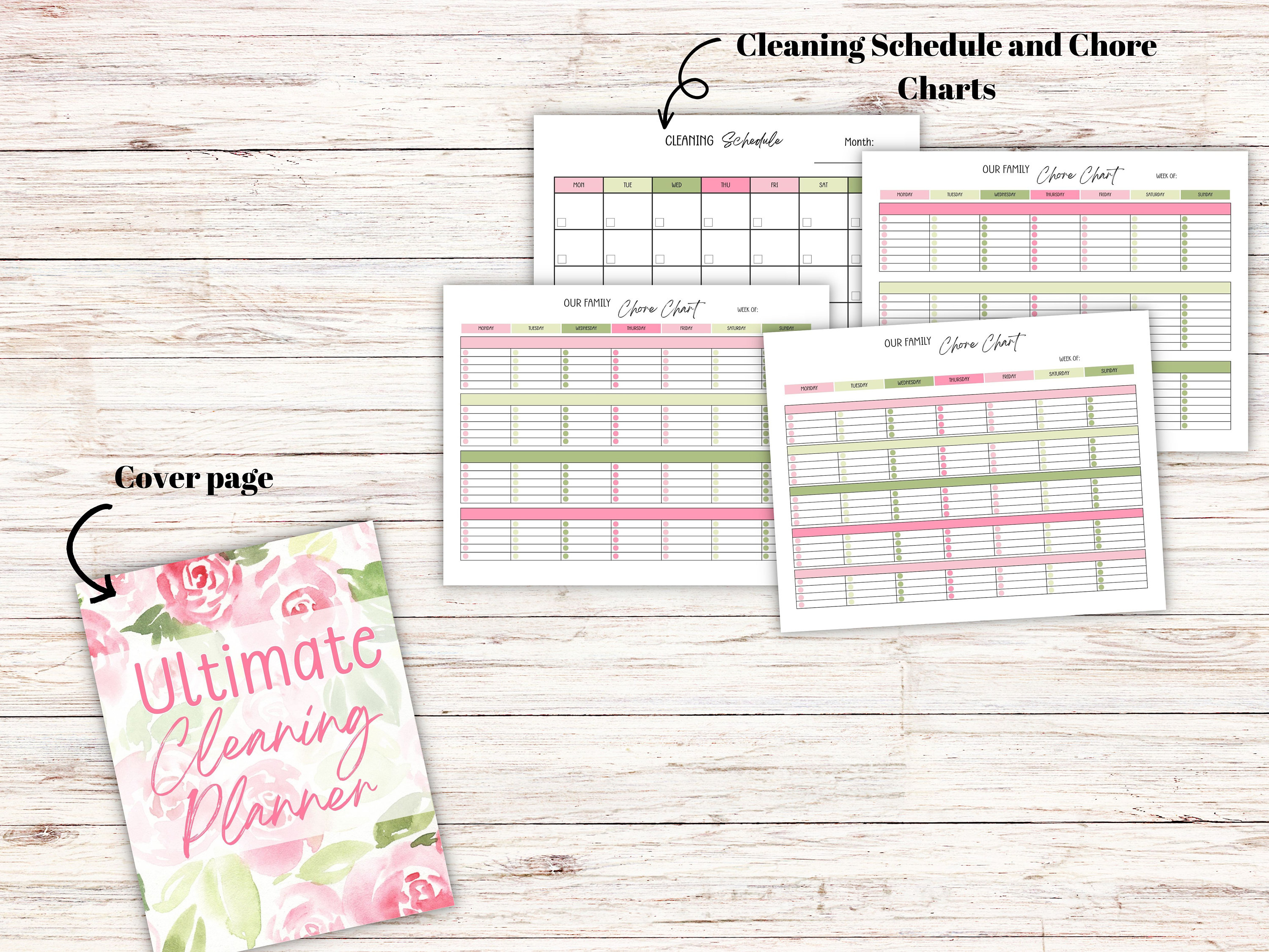 Printable ADHD Cleaning & Declutter Planner With Schedule and ...