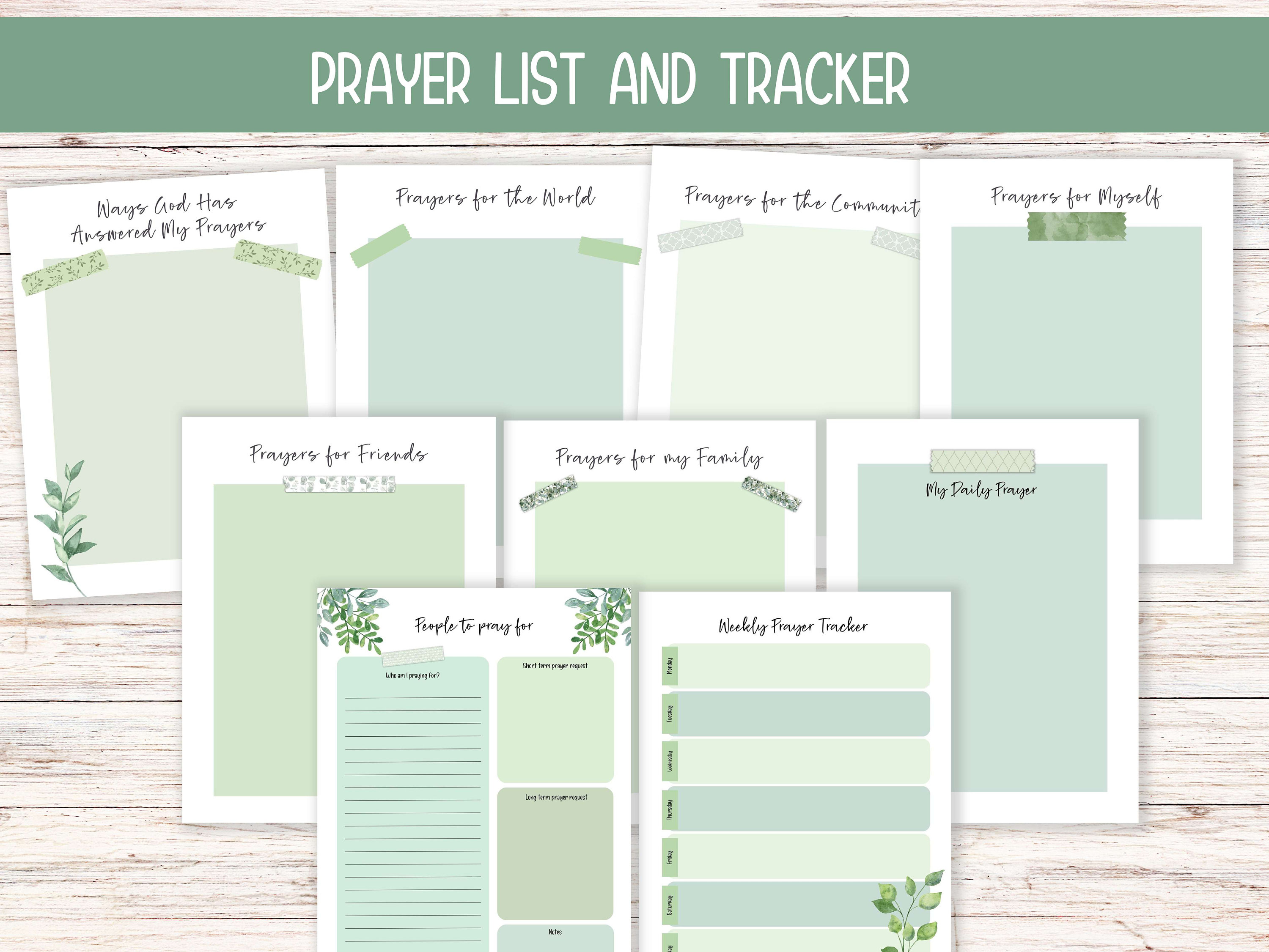Prayer Journal Printable - Gratitude Journal - Daily Christian Prayer ...