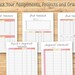 Printable Student Academic Planner Grade Tracker Assignment Exam Prep ...