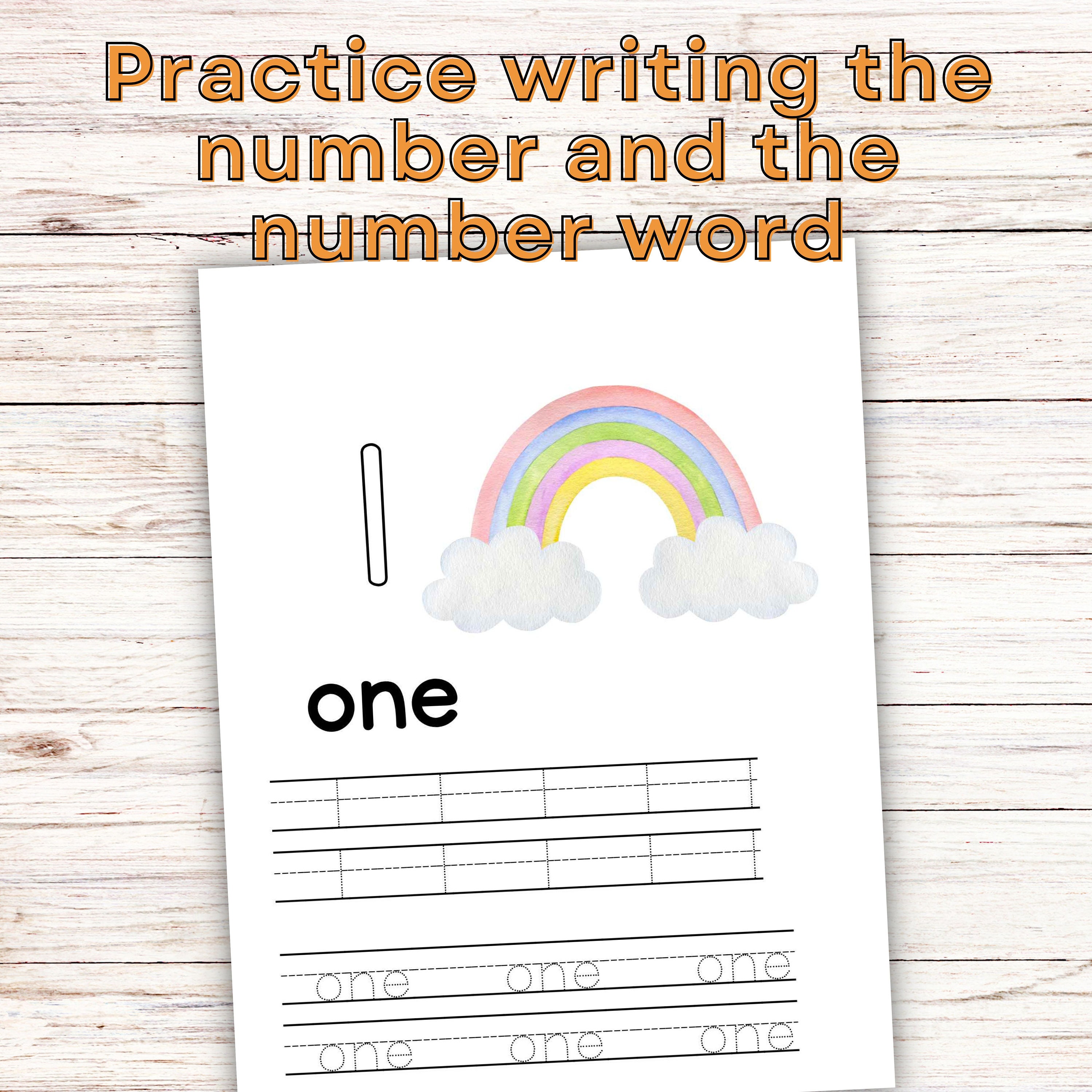 Number Tracing Worksheets - 1 to 20 Printable Spring Preschool Math ...