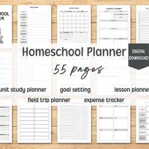 Homeschool Planner - Printable Academic Lesson Planner for Home School ...