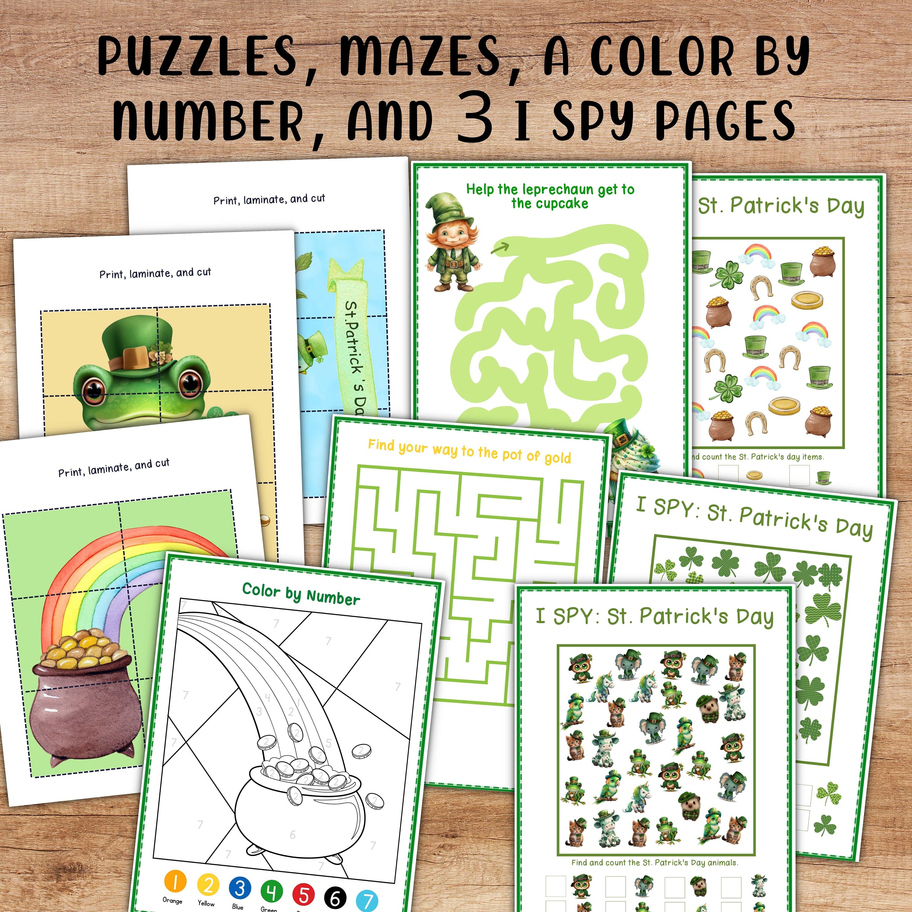 St. Patrick's Day Preschool Worksheet and Activity Bundle Pre-k ...