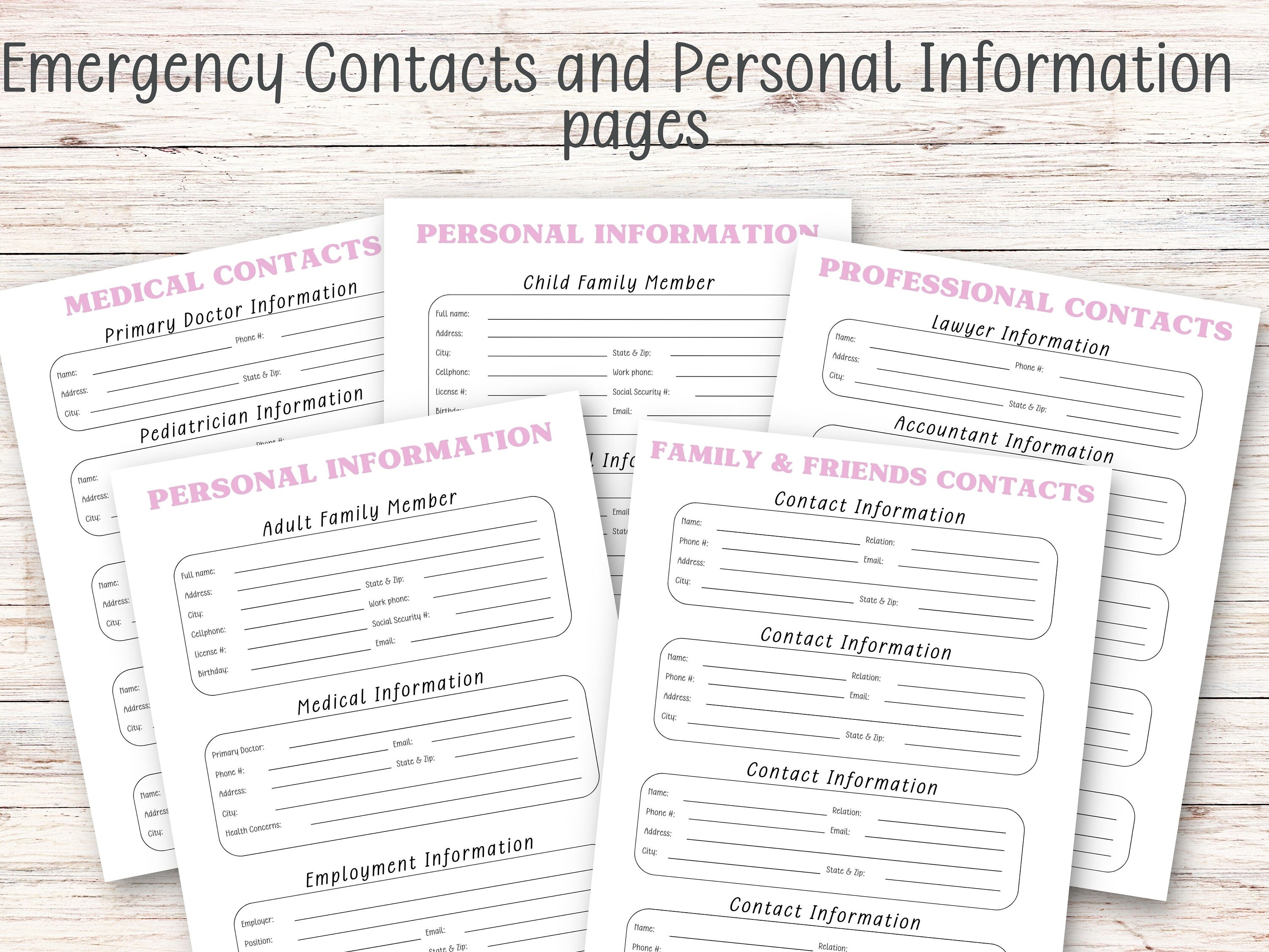 End of Life Planner - Printable Emergency Binder PDF - in Case of ...