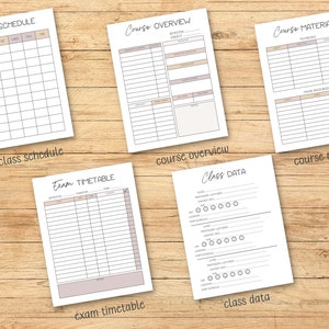 Printable Student Academic Planner Grade Tracker Assignment Exam Prep ...