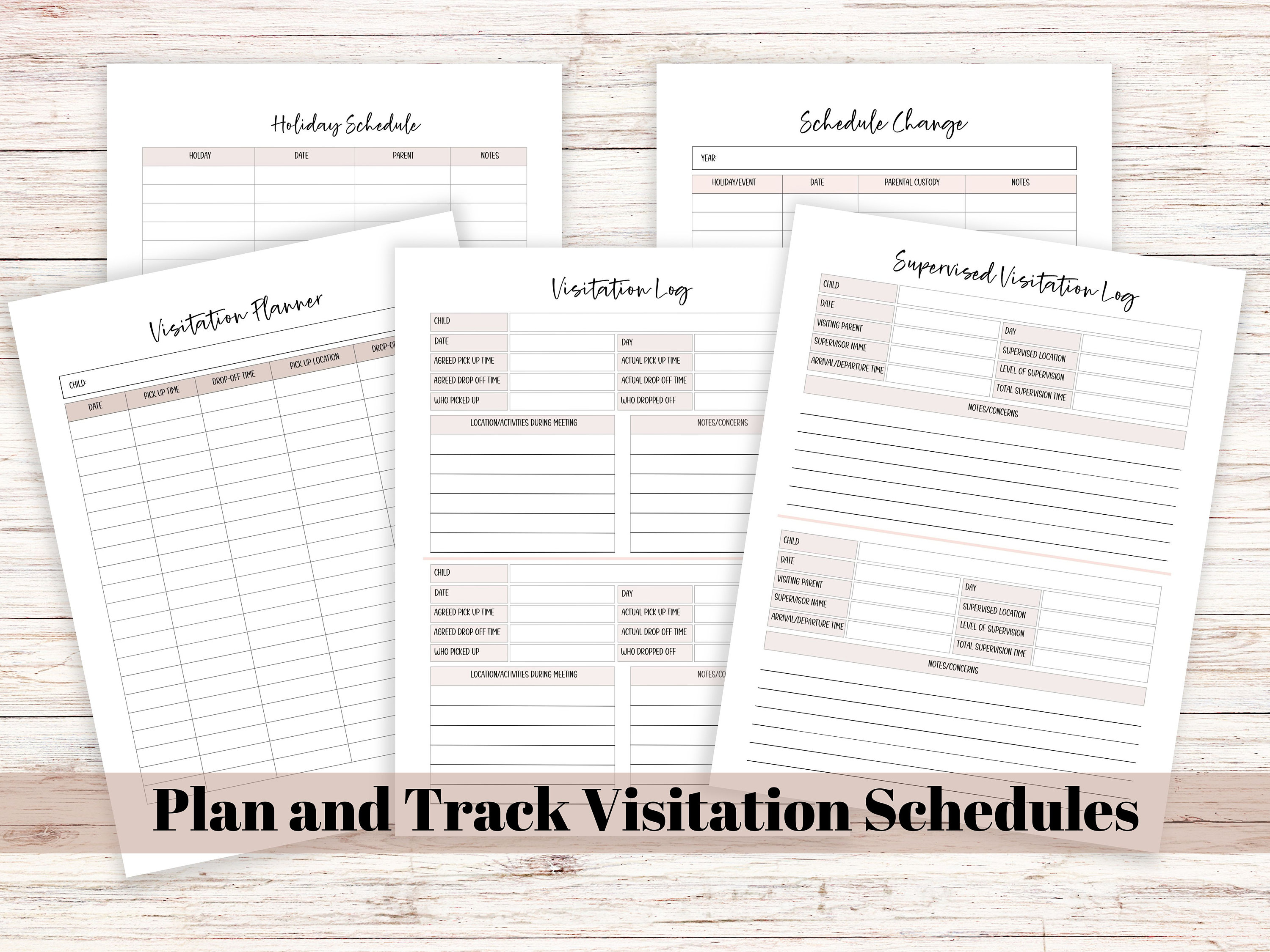 Custody Binder Printable Planner &amp; Organizer for Child - Etsy