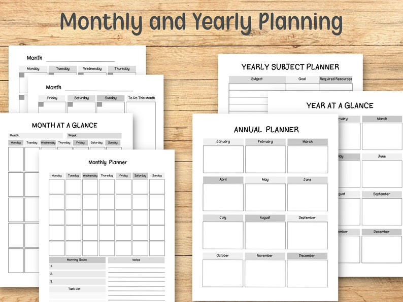 Homeschool Planner Printable Academic Lesson Planner for Home School ...