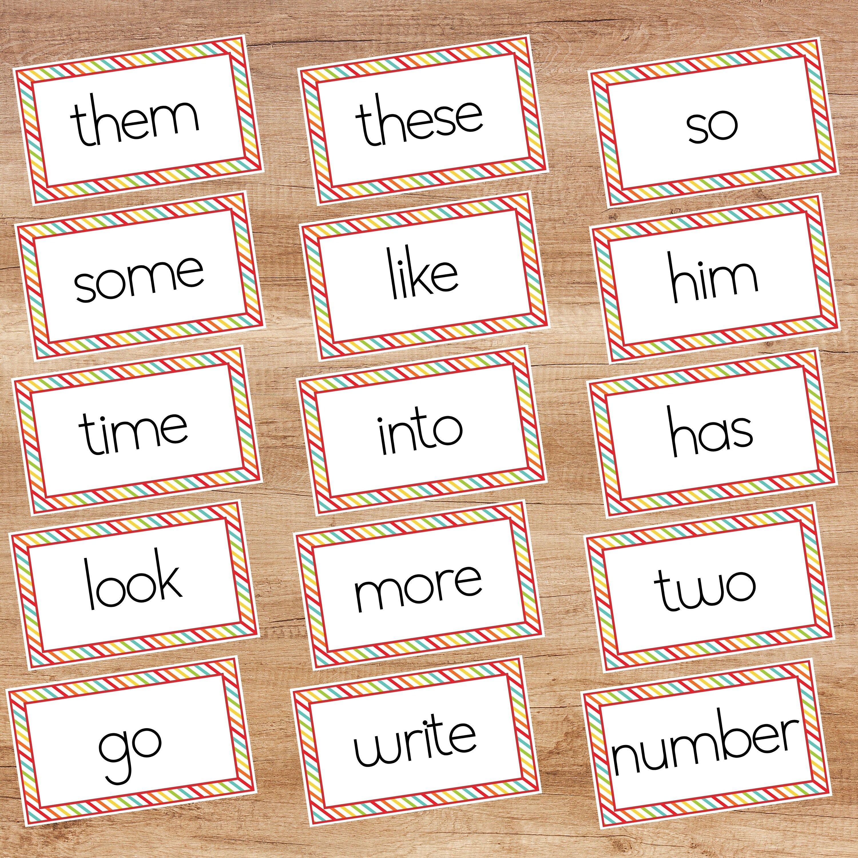 Sight Words for Kindergarten Printable Flashcards - Fry 1st 100 - Sight ...