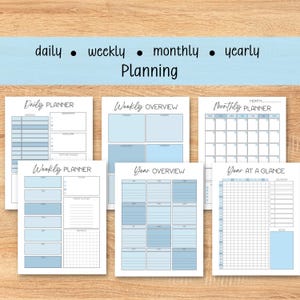 Printable Student Academic Planner - Grade Tracker Assignment Exam Prep Study Organizer for High School & College - Instant Download PDF image 2