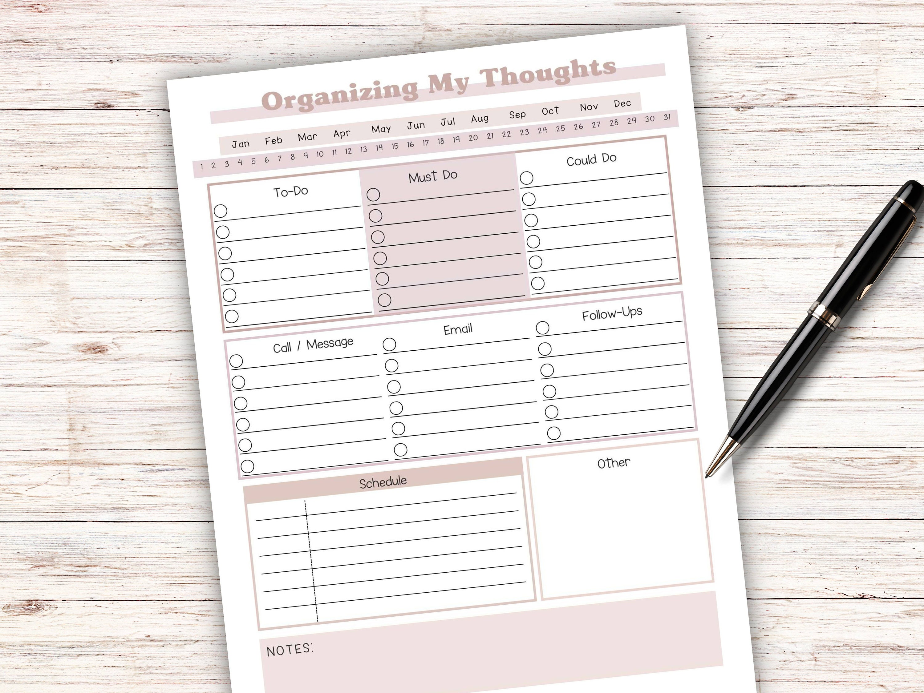Brain Dump Bundle - ADHD Daily Planner Printable With to Do List ...