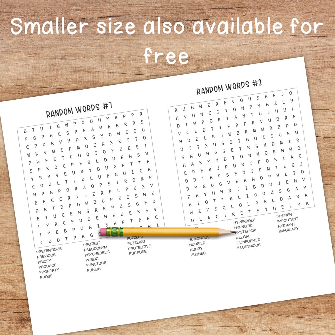 Word Search Puzzle - 50 Printable Large Print Puzzles for Adults, Teens ...